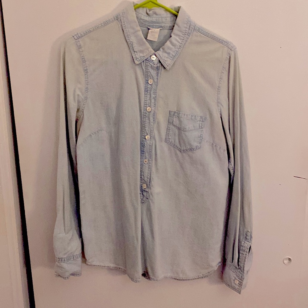 J. Crew chambray popover shirt